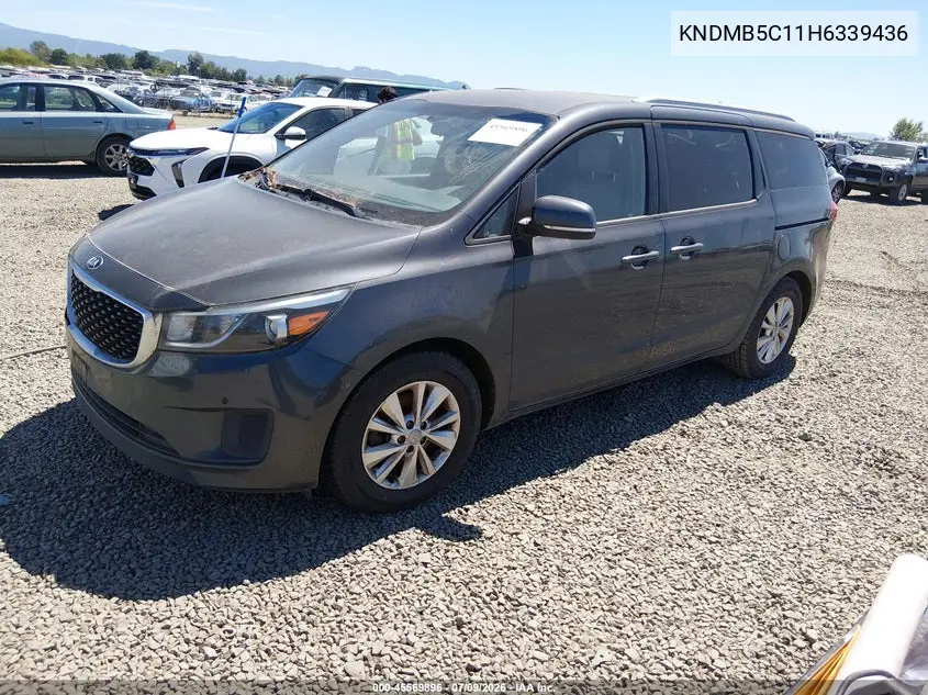 2017 Kia Sedona Lx VIN: KNDMB5C11H6339436 Lot: 45569896