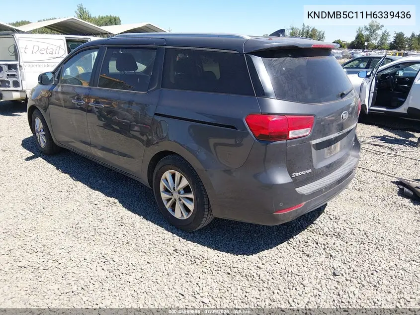 2017 Kia Sedona Lx VIN: KNDMB5C11H6339436 Lot: 45569896