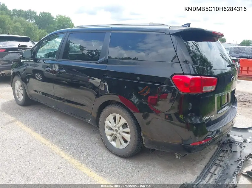 2017 Kia Sedona Lx VIN: KNDMB5C10H6284316 Lot: 45578849