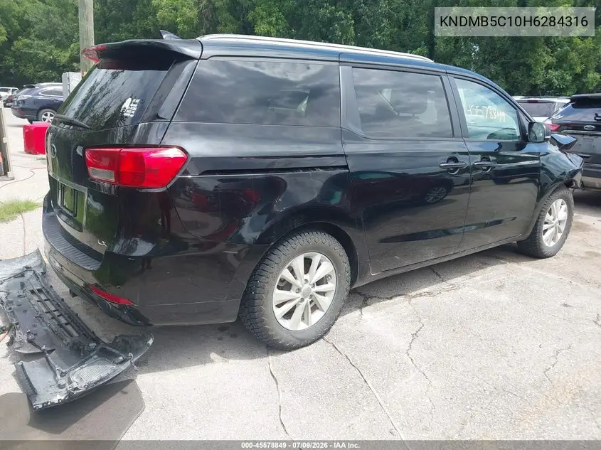 2017 Kia Sedona Lx VIN: KNDMB5C10H6284316 Lot: 45578849