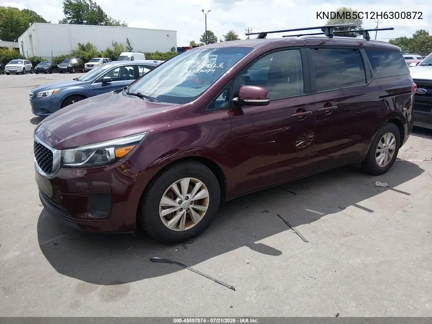 2017 Kia Sedona Lx VIN: KNDMB5C12H6300872 Lot: 45597074