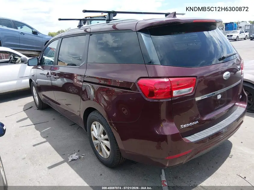 2017 Kia Sedona Lx VIN: KNDMB5C12H6300872 Lot: 45597074