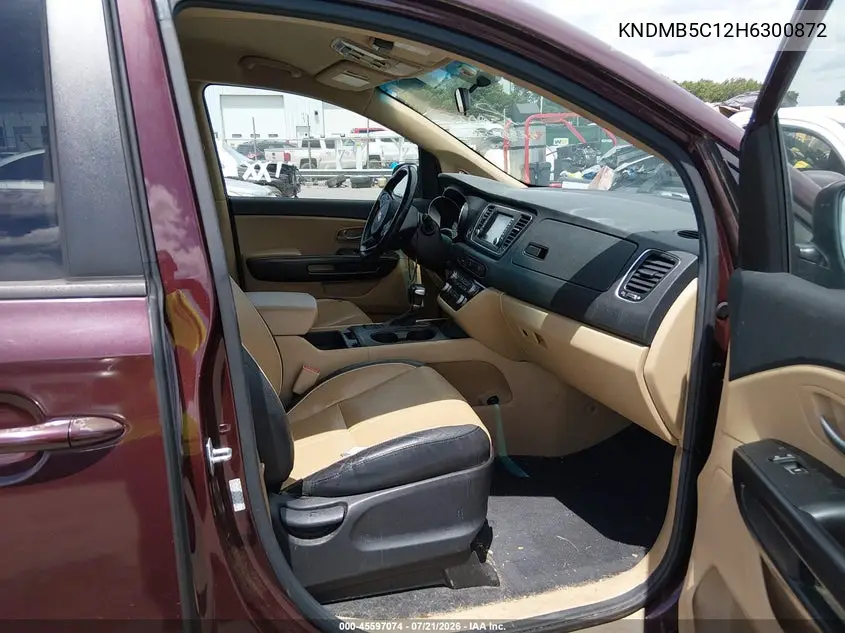 2017 Kia Sedona Lx VIN: KNDMB5C12H6300872 Lot: 45597074