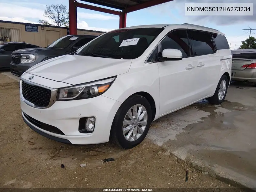 2017 Kia Sedona Ex VIN: KNDMC5C12H6273234 Lot: 45645619