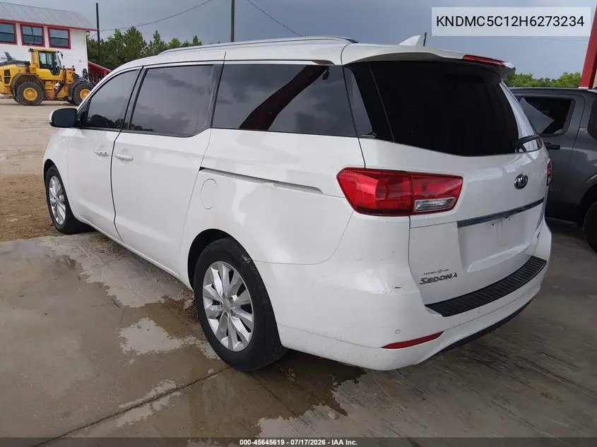 2017 Kia Sedona Ex VIN: KNDMC5C12H6273234 Lot: 45645619