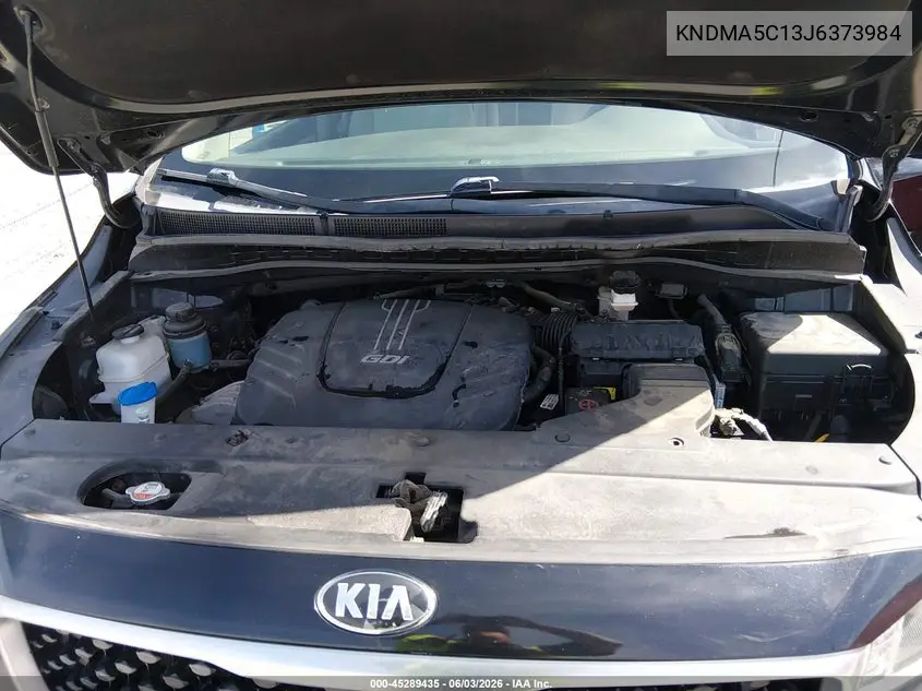 2018 Kia Sedona L VIN: KNDMA5C13J6373984 Lot: 45289435
