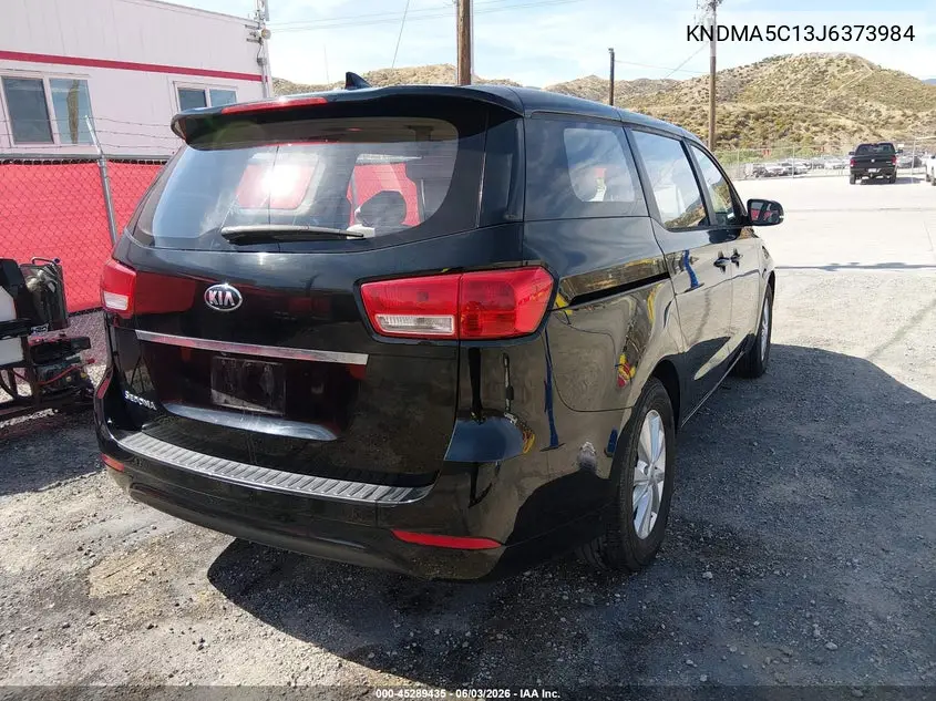 2018 Kia Sedona L VIN: KNDMA5C13J6373984 Lot: 45289435