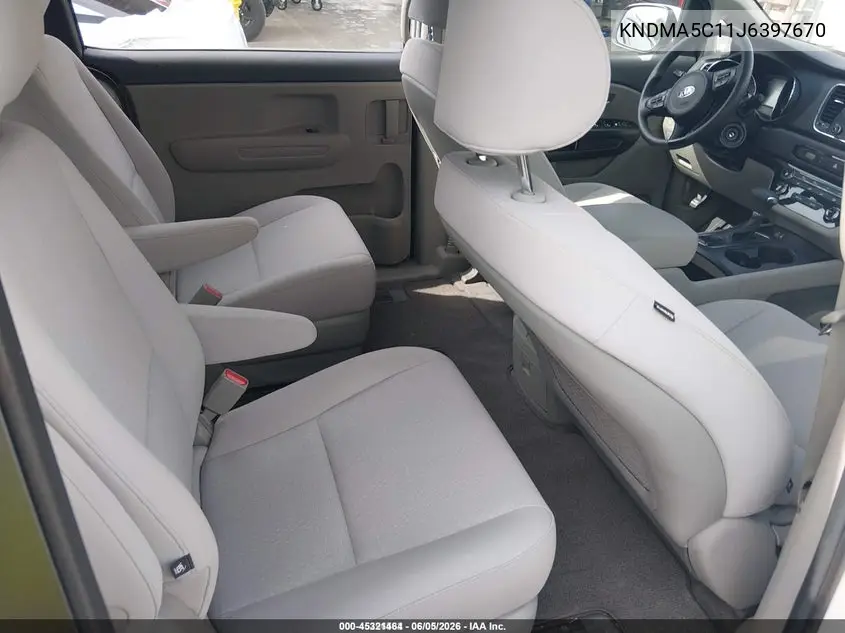 2018 Kia Sedona L VIN: KNDMA5C11J6397670 Lot: 45321464