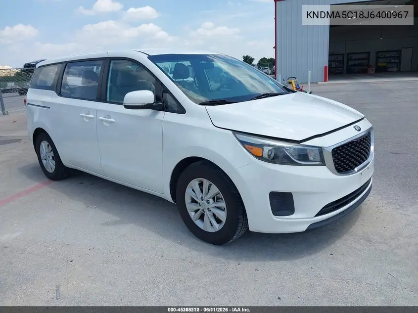 2018 Kia Sedona L VIN: KNDMA5C18J6400967 Lot: 45368212