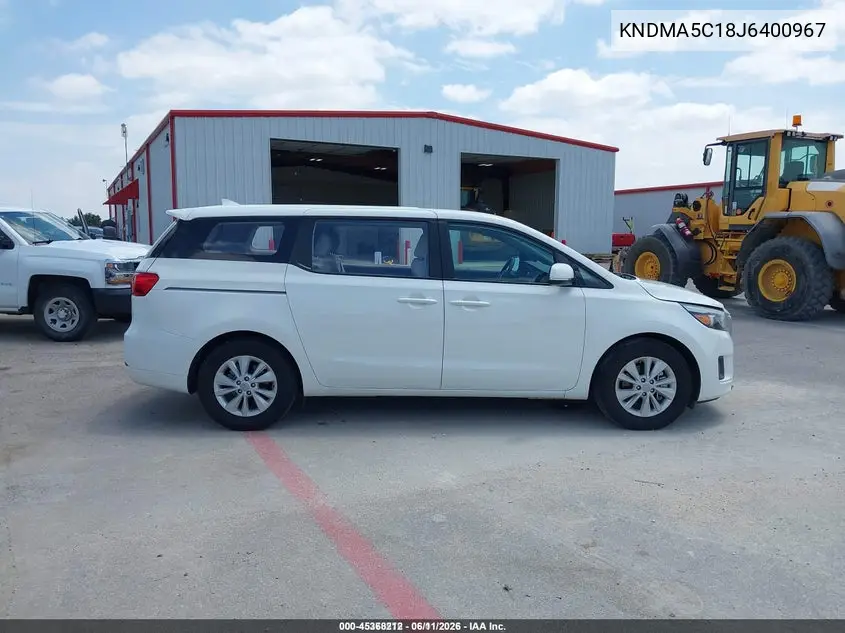 2018 Kia Sedona L VIN: KNDMA5C18J6400967 Lot: 45368212