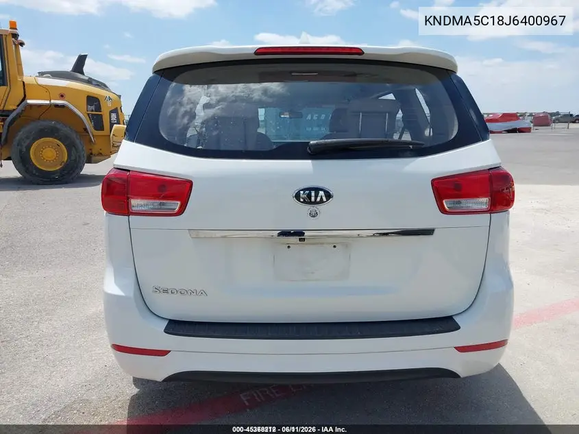 2018 Kia Sedona L VIN: KNDMA5C18J6400967 Lot: 45368212