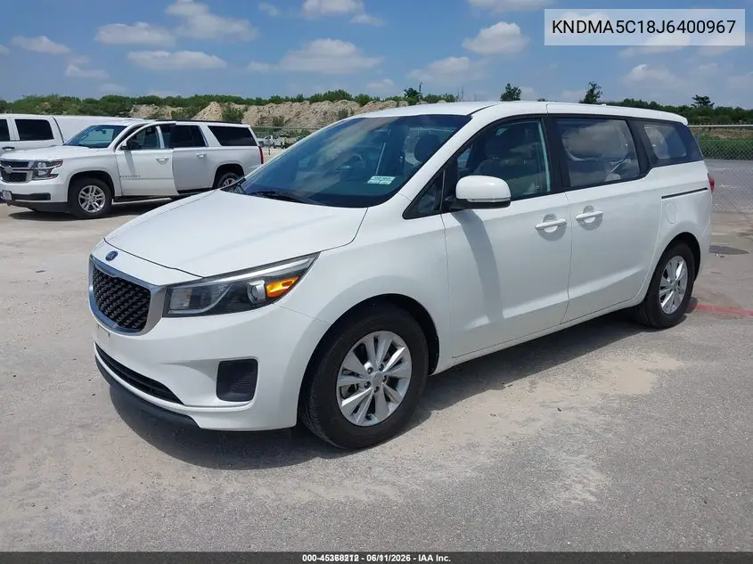 2018 Kia Sedona L VIN: KNDMA5C18J6400967 Lot: 45368212