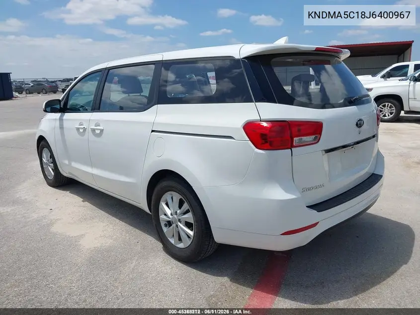 2018 Kia Sedona L VIN: KNDMA5C18J6400967 Lot: 45368212