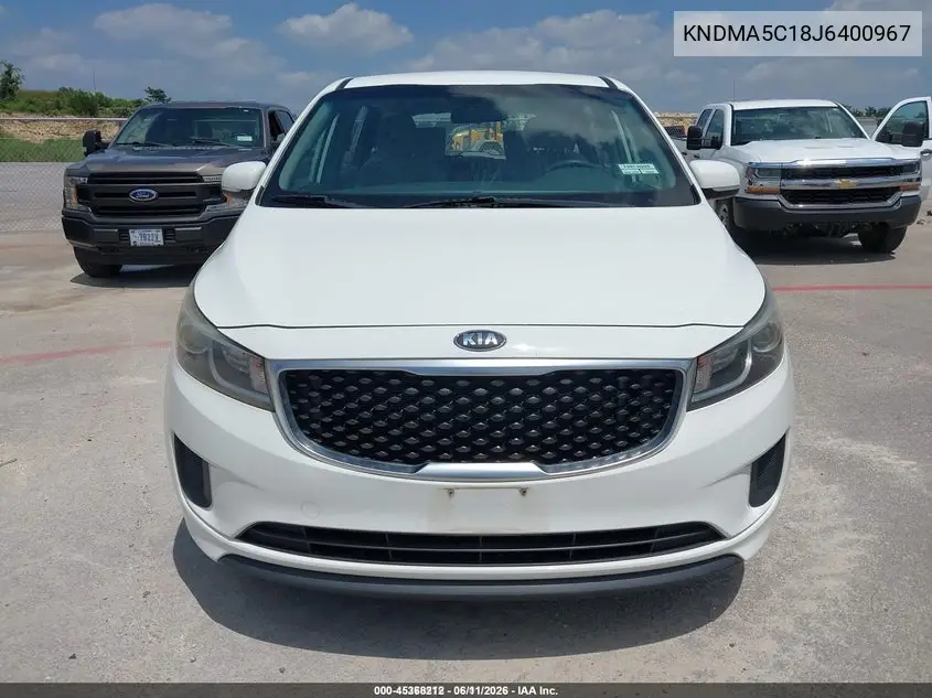 2018 Kia Sedona L VIN: KNDMA5C18J6400967 Lot: 45368212