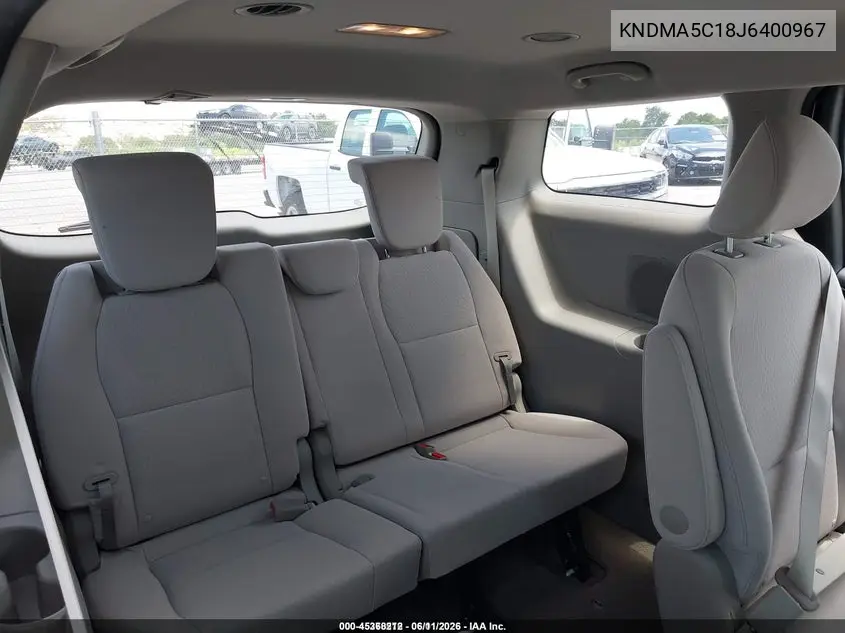 2018 Kia Sedona L VIN: KNDMA5C18J6400967 Lot: 45368212