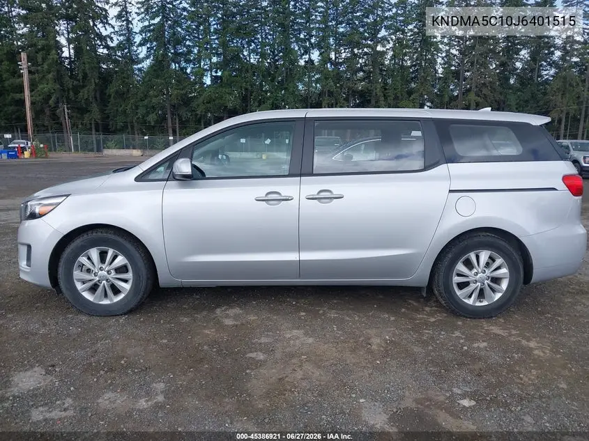 2018 Kia Sedona L VIN: KNDMA5C10J6401515 Lot: 45386921