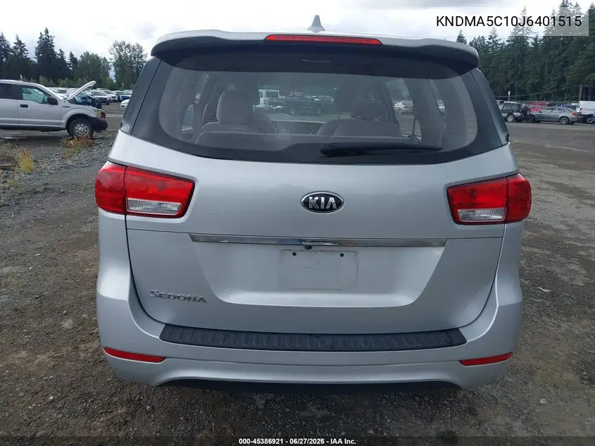 2018 Kia Sedona L VIN: KNDMA5C10J6401515 Lot: 45386921