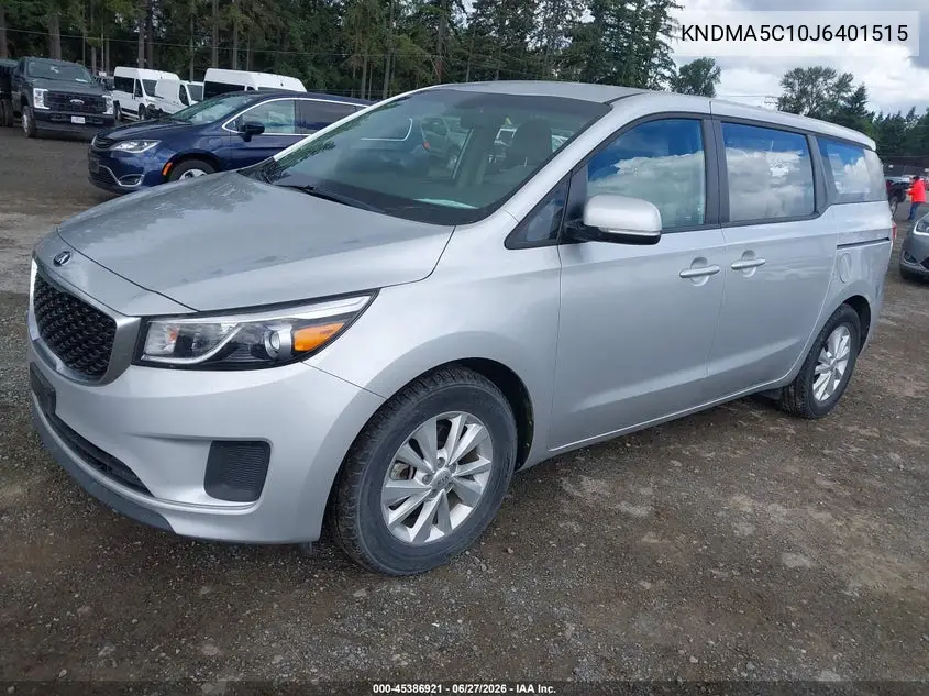 2018 Kia Sedona L VIN: KNDMA5C10J6401515 Lot: 45386921