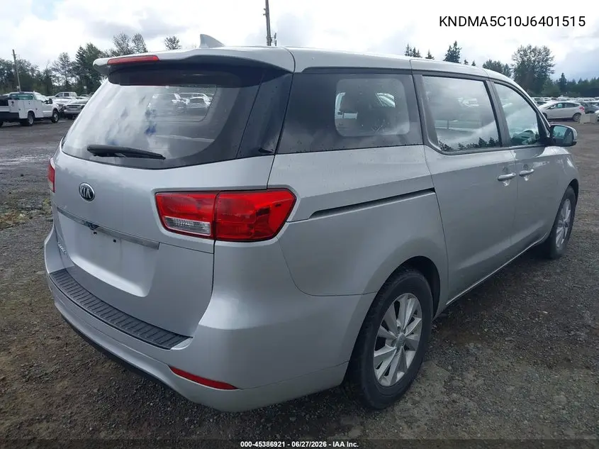 2018 Kia Sedona L VIN: KNDMA5C10J6401515 Lot: 45386921