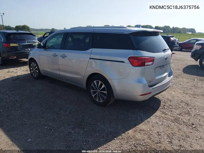 2018 Kia Sedona Sx VIN: KNDMC5C18J6375756 Lot: 45521370
