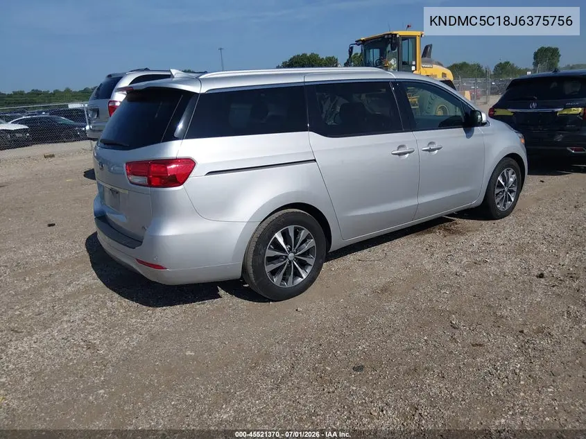 2018 Kia Sedona Sx VIN: KNDMC5C18J6375756 Lot: 45521370