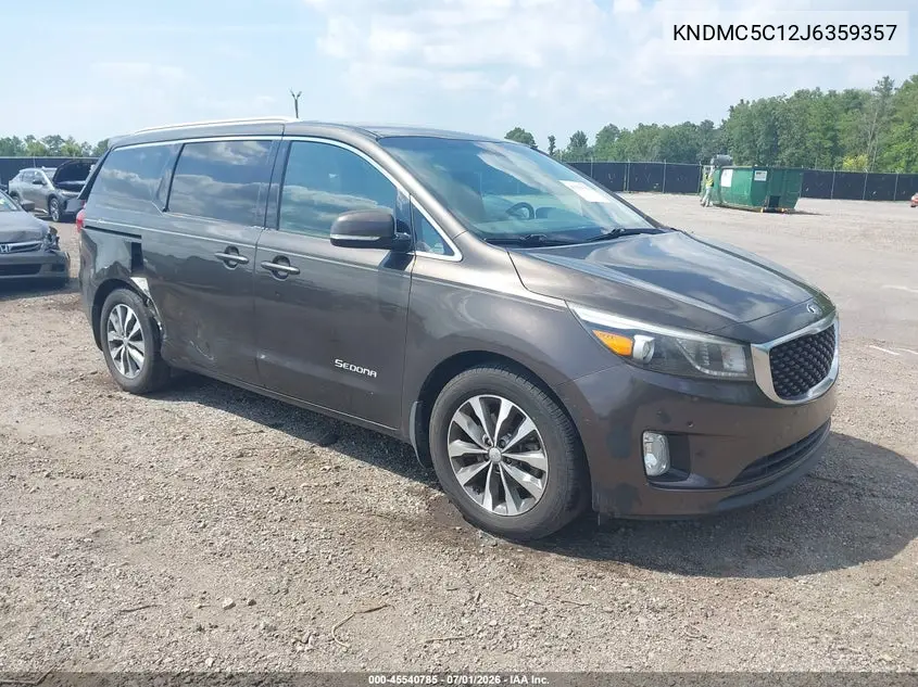 2018 Kia Sedona Sx VIN: KNDMC5C12J6359357 Lot: 45540785