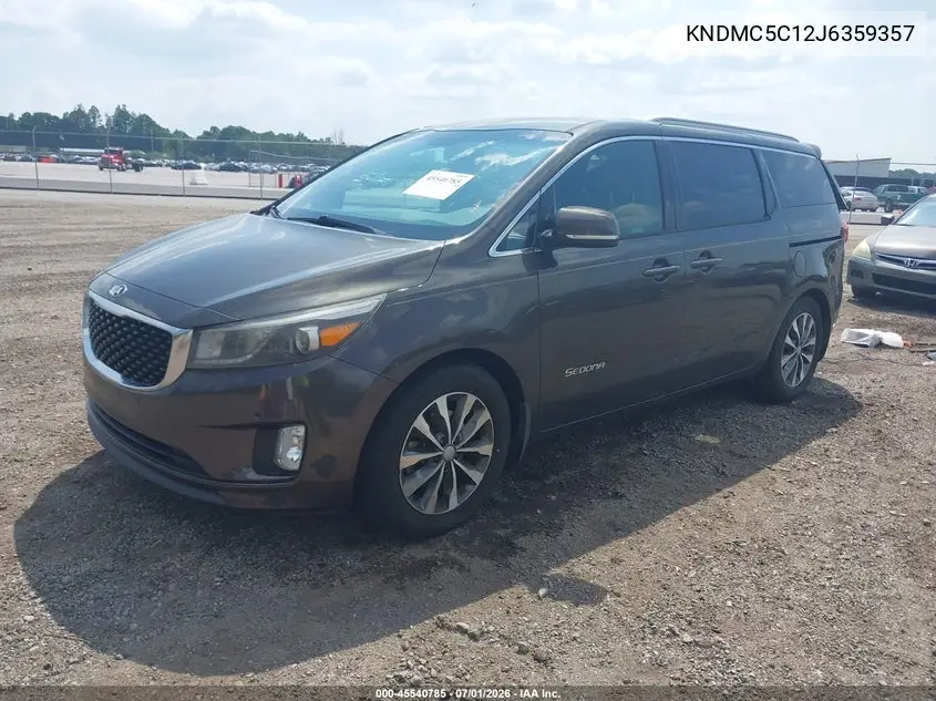 2018 Kia Sedona Sx VIN: KNDMC5C12J6359357 Lot: 45540785