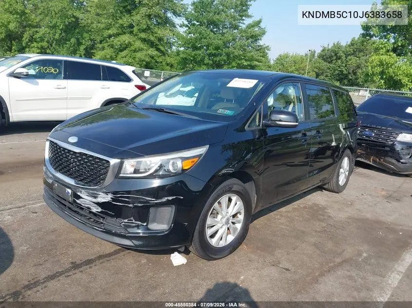 2018 Kia Sedona Lx VIN: KNDMB5C10J6383658 Lot: 45550384