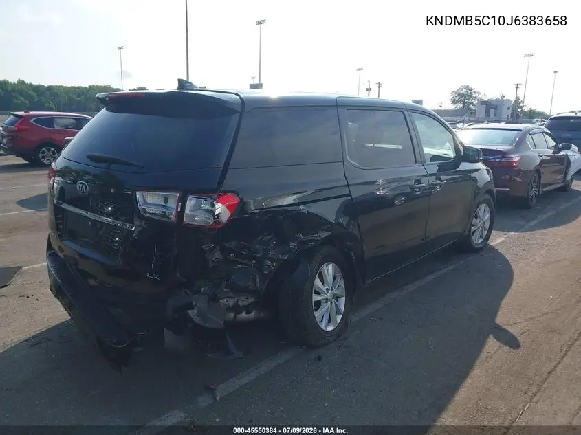 2018 Kia Sedona Lx VIN: KNDMB5C10J6383658 Lot: 45550384