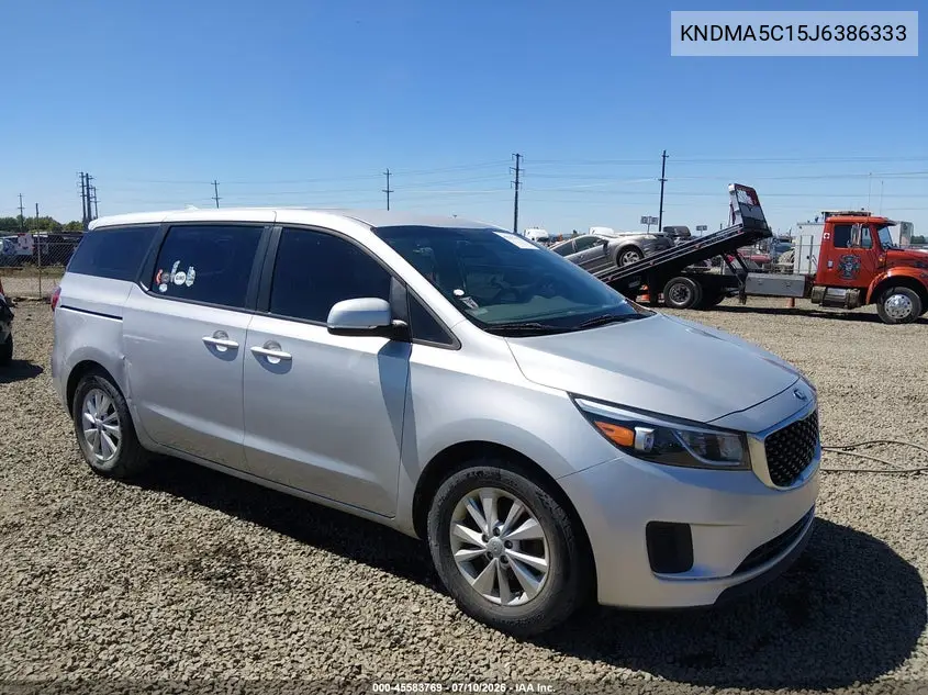 2018 Kia Sedona L VIN: KNDMA5C15J6386333 Lot: 45583769