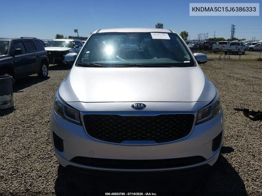 2018 Kia Sedona L VIN: KNDMA5C15J6386333 Lot: 45583769