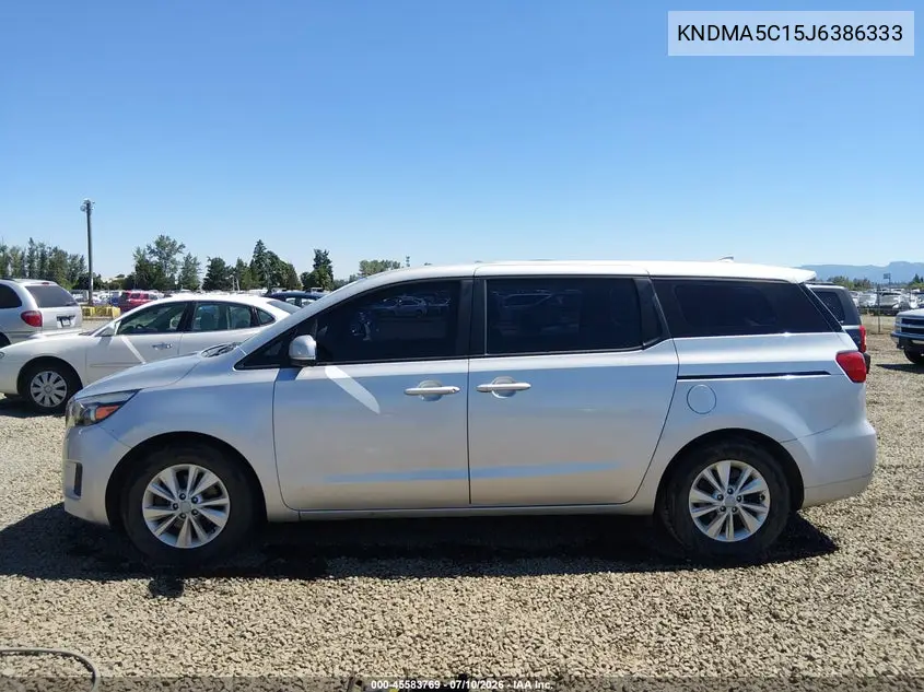 2018 Kia Sedona L VIN: KNDMA5C15J6386333 Lot: 45583769
