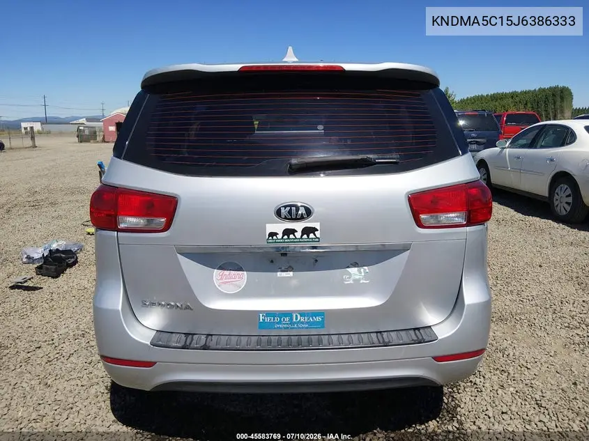 2018 Kia Sedona L VIN: KNDMA5C15J6386333 Lot: 45583769