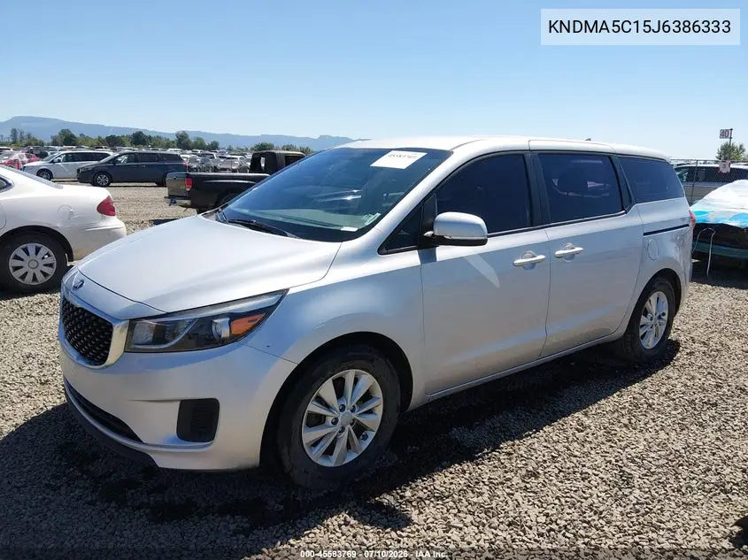 2018 Kia Sedona L VIN: KNDMA5C15J6386333 Lot: 45583769