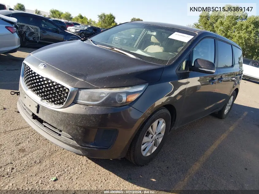 2018 Kia Sedona Lx VIN: KNDMB5C15J6389147 Lot: 45608622