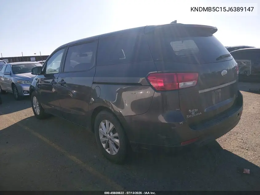 2018 Kia Sedona Lx VIN: KNDMB5C15J6389147 Lot: 45608622