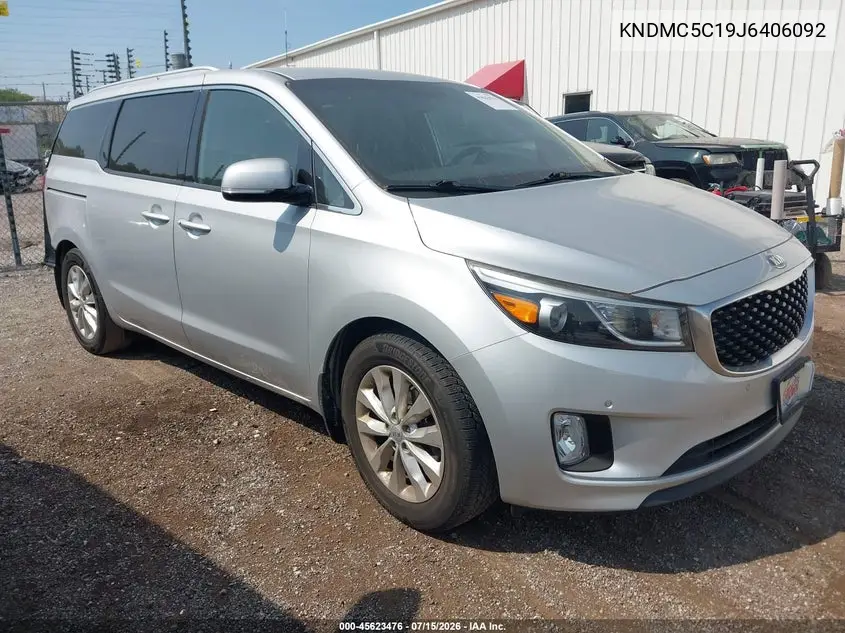 2018 Kia Sedona Ex VIN: KNDMC5C19J6406092 Lot: 45623476