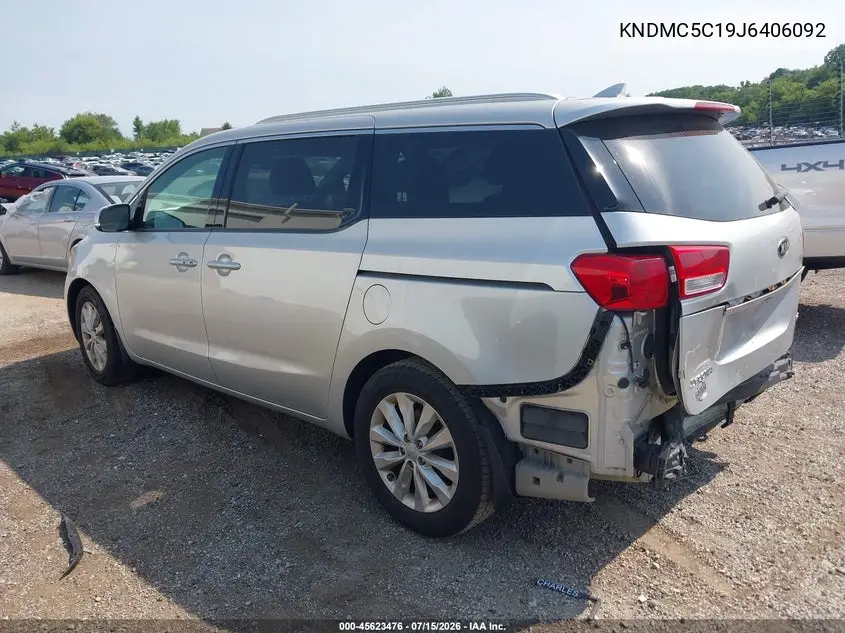 2018 Kia Sedona Ex VIN: KNDMC5C19J6406092 Lot: 45623476