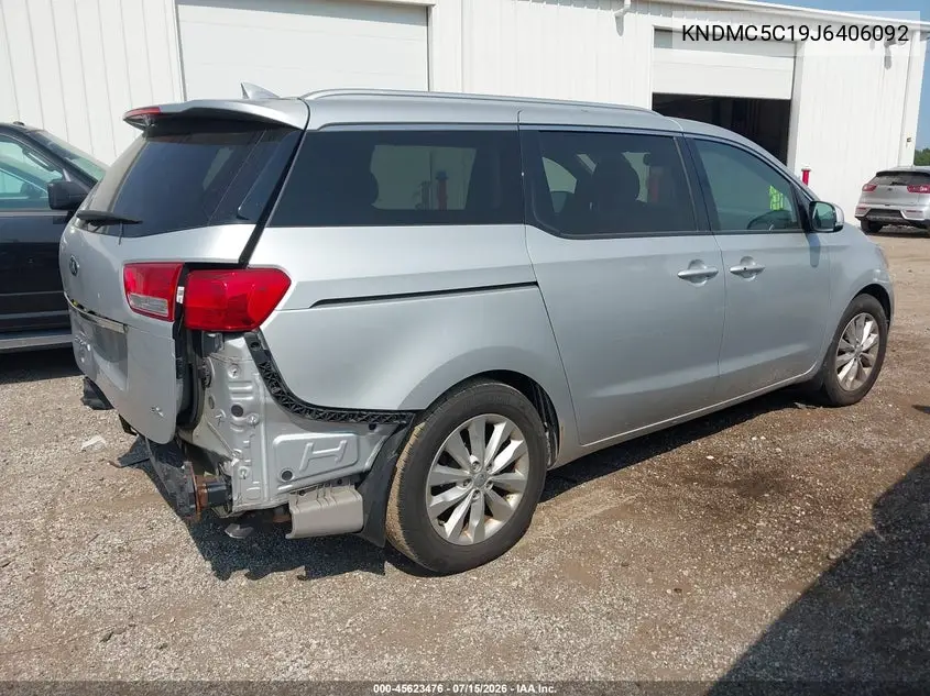 2018 Kia Sedona Ex VIN: KNDMC5C19J6406092 Lot: 45623476