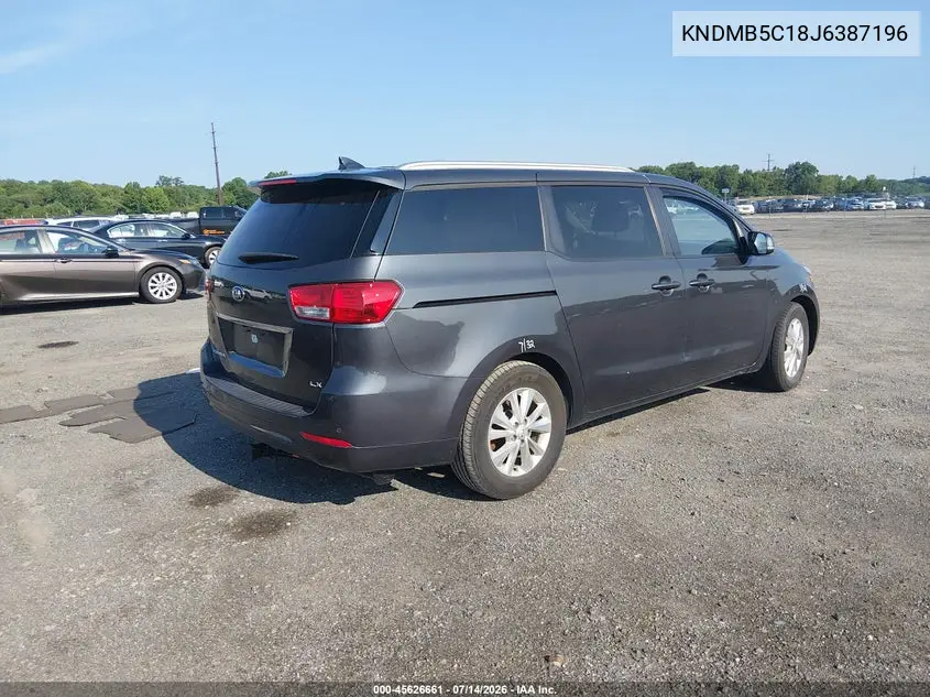 2018 Kia Sedona Lx VIN: KNDMB5C18J6387196 Lot: 45626661
