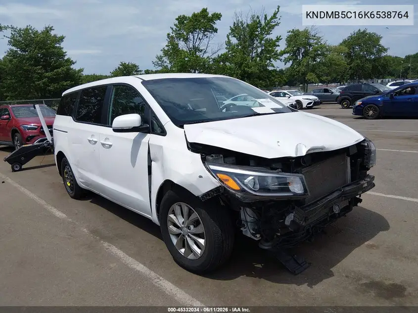 2019 Kia Sedona Lx VIN: KNDMB5C16K6538764 Lot: 45332034