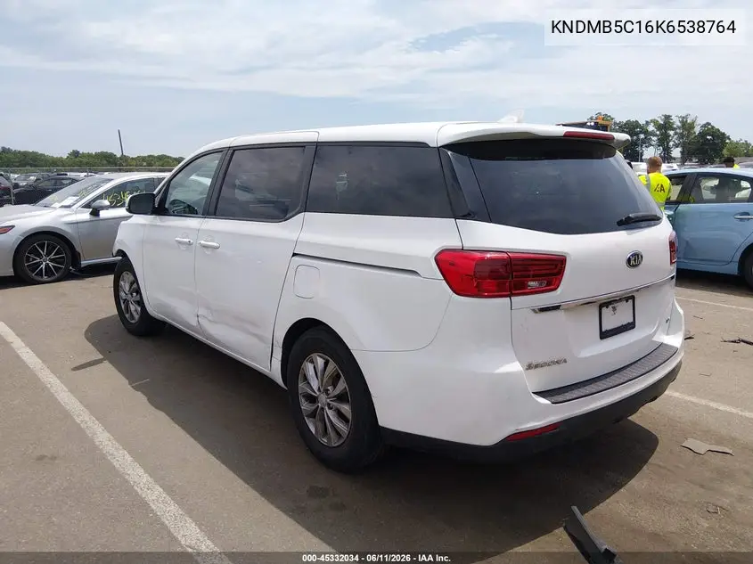2019 Kia Sedona Lx VIN: KNDMB5C16K6538764 Lot: 45332034