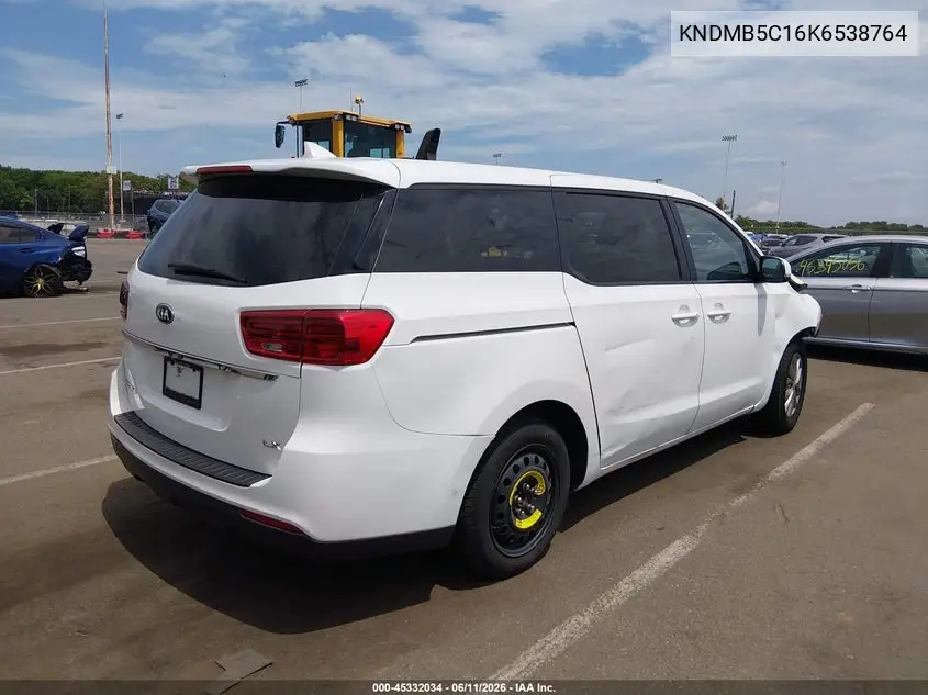 2019 Kia Sedona Lx VIN: KNDMB5C16K6538764 Lot: 45332034