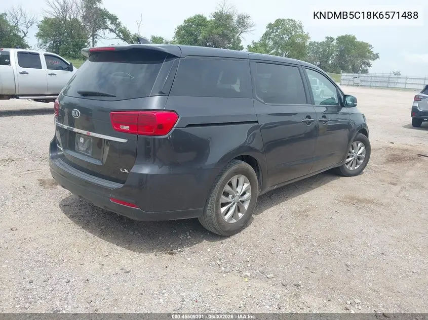 2019 Kia Sedona Lx VIN: KNDMB5C18K6571488 Lot: 45509301