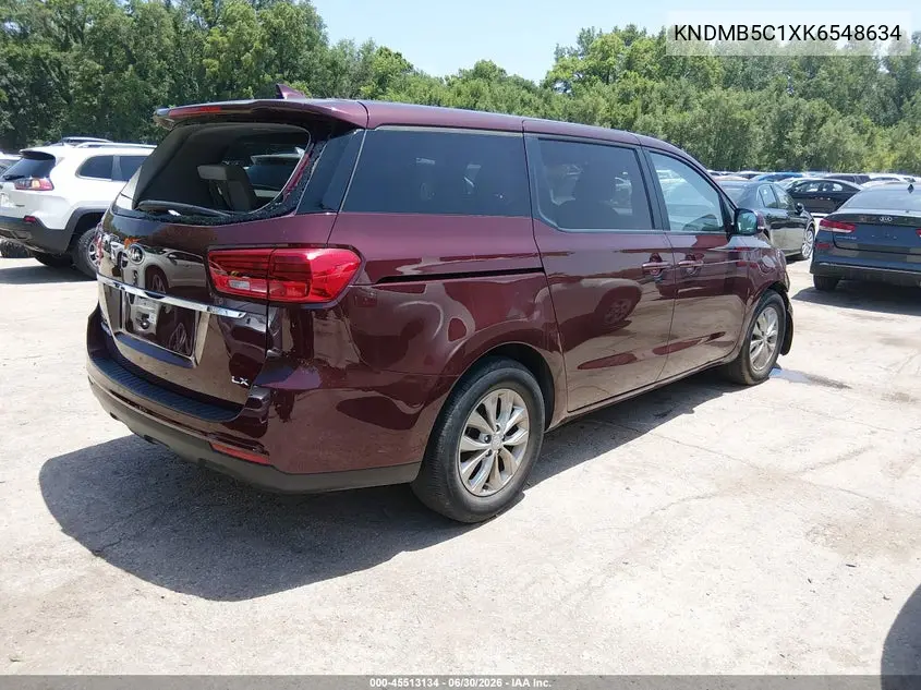 2019 Kia Sedona Lx VIN: KNDMB5C1XK6548634 Lot: 45513134
