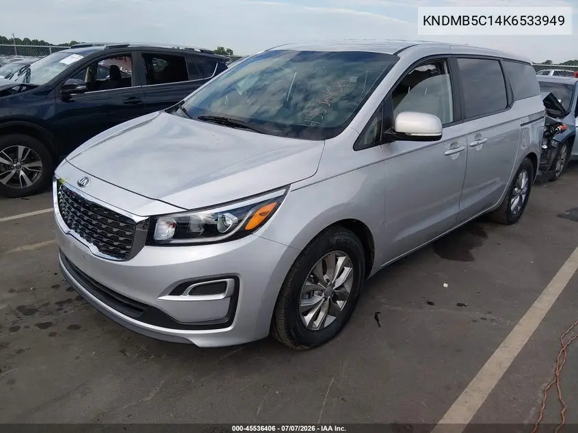 2019 Kia Sedona Lx VIN: KNDMB5C14K6533949 Lot: 45536406
