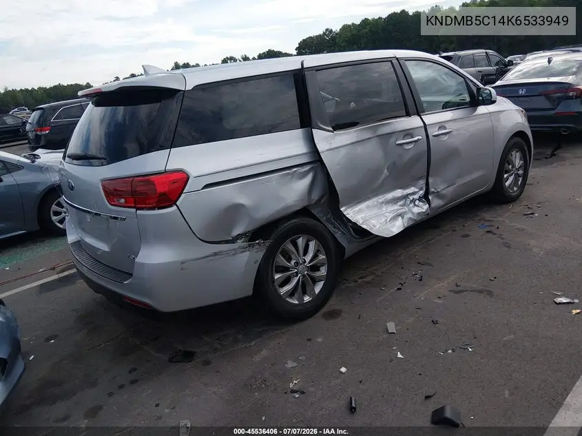 2019 Kia Sedona Lx VIN: KNDMB5C14K6533949 Lot: 45536406