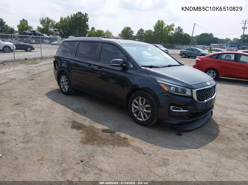 2019 Kia Sedona Ex VIN: KNDMB5C10K6510829 Lot: 45608488