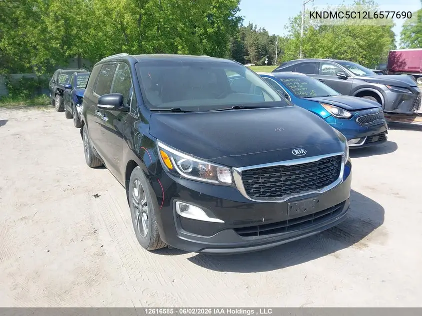 2020 Kia Sedona Ex/Sx VIN: KNDMC5C12L6577690 Lot: 12616585