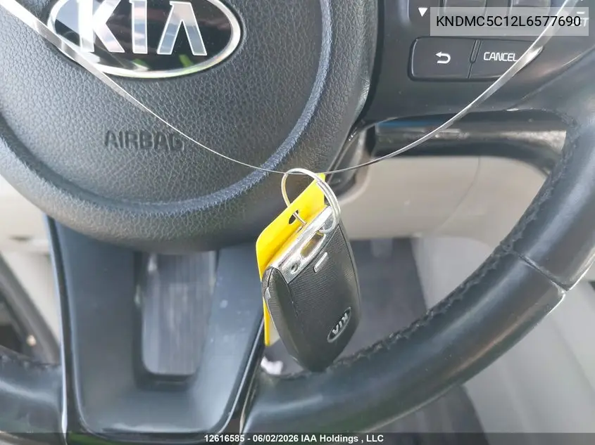 2020 Kia Sedona Ex/Sx VIN: KNDMC5C12L6577690 Lot: 12616585